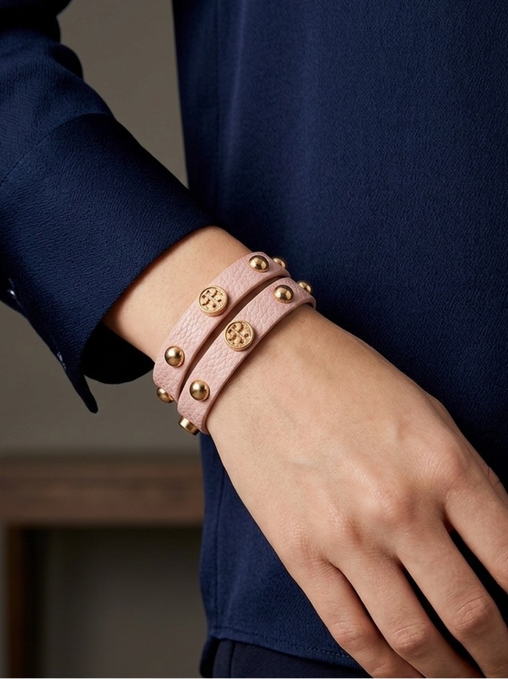 Tory Burch Gold & Light Pink Bracelet